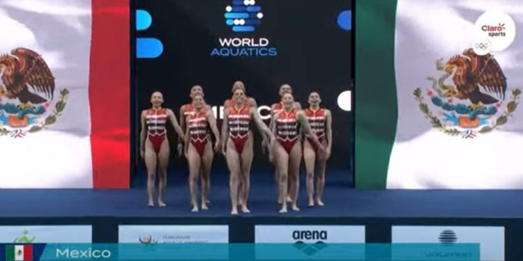 México gana medalla de plata en la final de la Copa del Mundo de Natación Artística