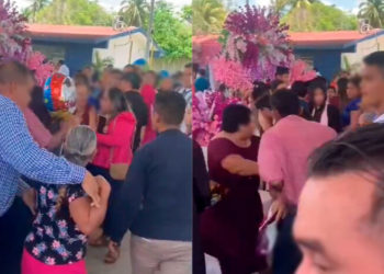 Se pelean mujeres en graduación de telesecundaria en Tabasco
