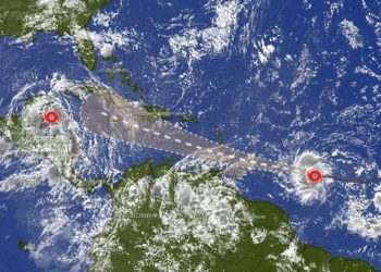 Así se ve desde el espacio el avance del Huracán «Beryl»