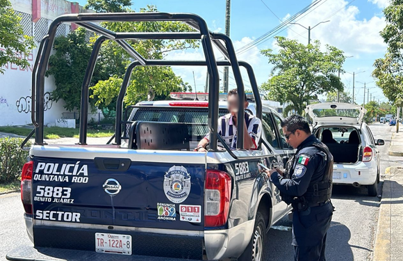 Detienen a sujeto por acto de exhibicionismo frente a menores de edad en Cancún