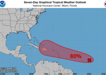 Registran zona de baja presión con un 80% de probabilidad de desarrollo ciclónico cerca de Quintana Roo