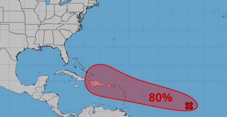 Registran zona de baja presión con un 80% de probabilidad de desarrollo ciclónico cerca de Quintana Roo