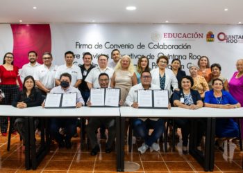 SEQ y COEPROC firman convenio para salvaguardar la integridad física de las niñas y niños de nivel preescolar en Quintana Roo