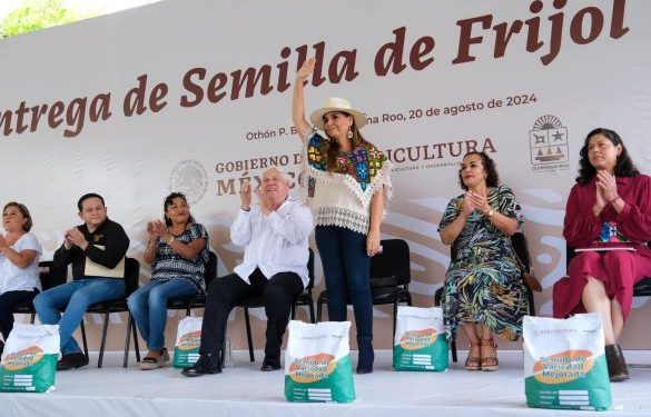 Mara Lezama entrega semilla certificada de frijol para siembra de más de 2 mil 125 productores del ciclo otoño – invierno
