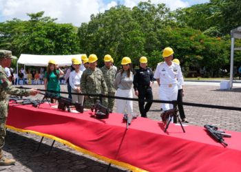 Con destrucción de armas, en coordinación con SEDENA, avanzamos en la Construcción de Paz: Mara Lezama