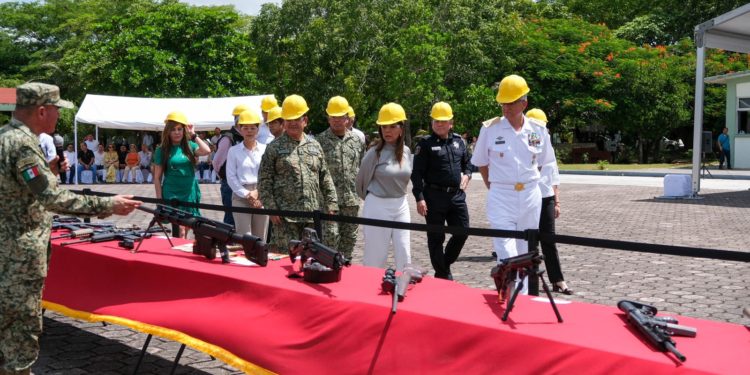 Con destrucción de armas, en coordinación con SEDENA, avanzamos en la Construcción de Paz: Mara Lezama