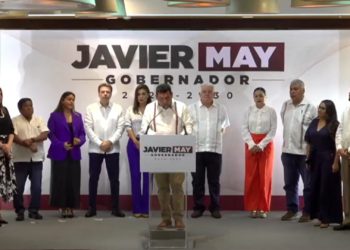 Javier May presenta su gabinete de la Secretaría de Educación