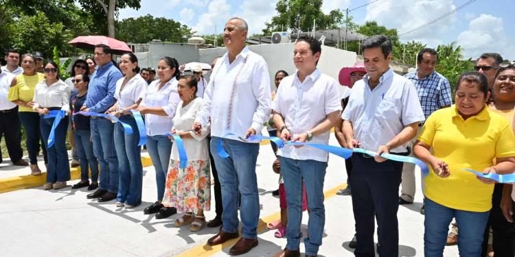 Trabajaremos hasta el último día: Carlos Merino; entrega obras en Cunduacán por casi $42 millones