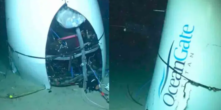 Muestran imagenes del submarino Titán que implosionó en el fondo del Océano Atlántico