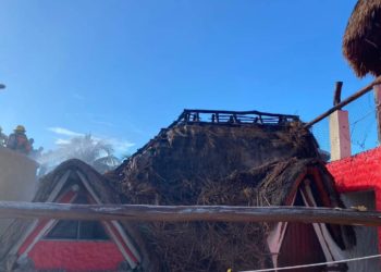 Se incendia hotel de Holbox por fuga de gas LP