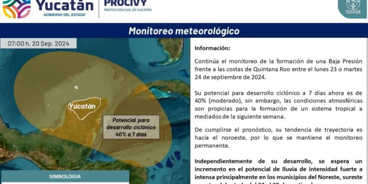 Advierten temporal de lluvia por efectos de sistema tropical en el Caribe