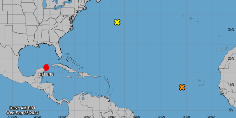 Tormenta tropical Helene se intensifica a huracán categoría 1