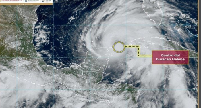 Huracán ‘Helene’ se desplaza al Golfo de México, pero aún sigue afectando en las costas de Quintana Roo