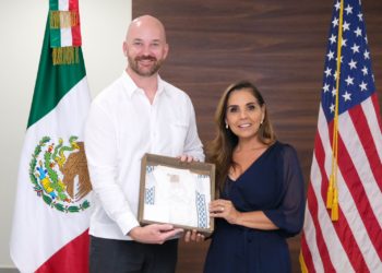 Sostiene Mara Lezama reunión con el nuevo Cónsul General de Estados Unidos en Mérida, Justen A. Thomas