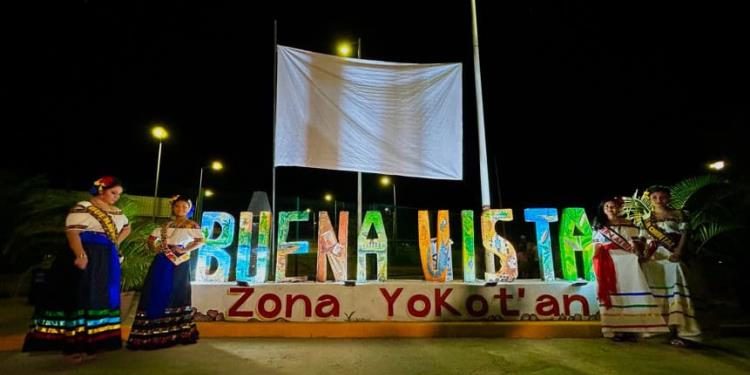 Develan letras emblemáticas en Buenavista, Zona Yokota’n, en Centro