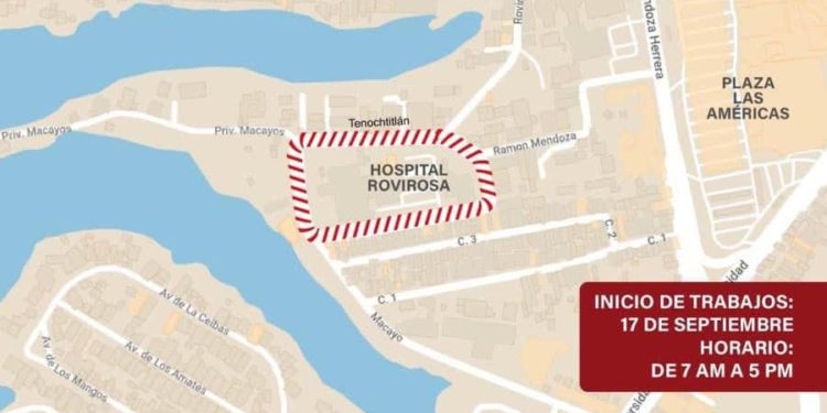 Inicia bacheo en las inmediaciones del Hospital Rovirosa