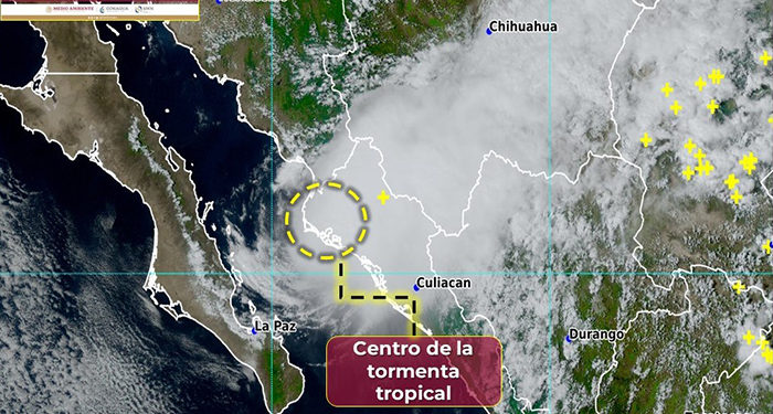 Tormenta tropical Ileana toca tierra en Ahome, Sinaloa