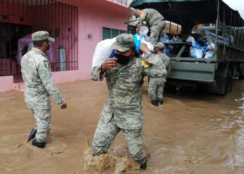 Militares en Tabasco en alerta por temporada de lluvias y frentes fríos