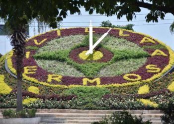 Nuevo reloj floral de Villahermosa alcanza un 90% de avance y será entregado en octubre