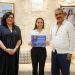 Recibe Ana Paty Peralta placa del palacio municipal como edificio destacado en el país