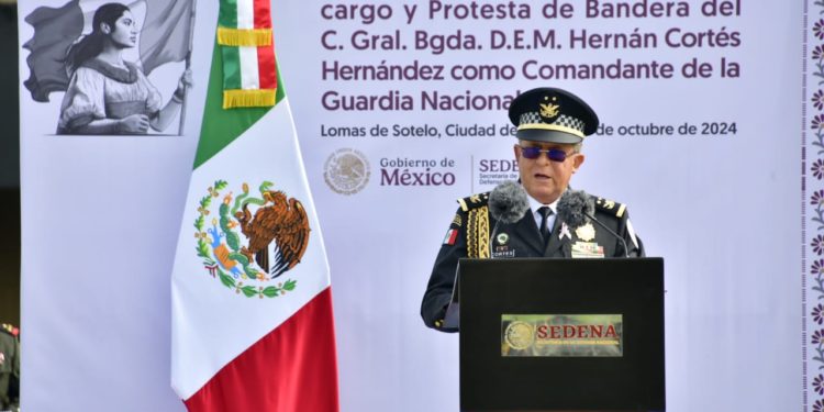 Hernán Cortés Hernández asume el cargo de comandante interino de la Guardia Nacional