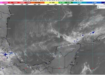 Prevén cielo nublado con probabilidades de lluvia en Quintana Roo