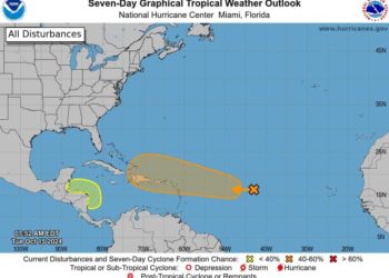 Autoridades vigilan dos zonas de baja presión con probabilidad de desarrollo ciclónico en el Atlántico y Mar Caribe