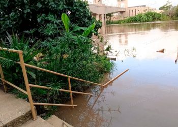 Cierre de accesos en malecón de Gaviotas por aumento del nivel del Río Grijalva