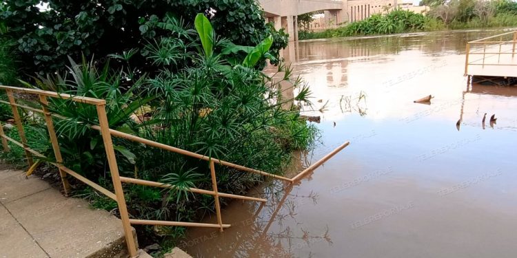 Cierre de accesos en malecón de Gaviotas por aumento del nivel del Río Grijalva