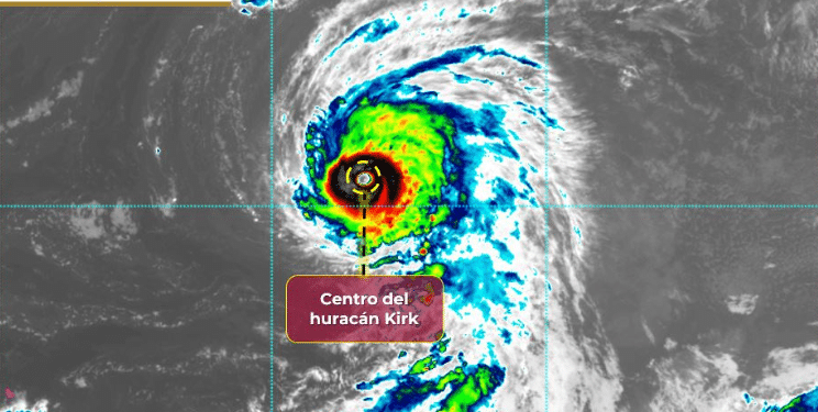 Huracán ‘Kirk’ se intensifica a categoría 4 en el Atlántico