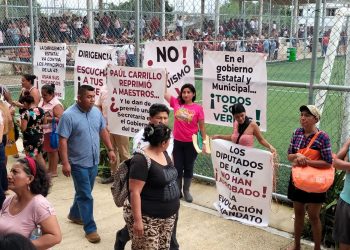 MORENOS EXTERNAN SU REPUDIA A PAUL CARRILLO ANTE LUISA MARÍA ALCALDE