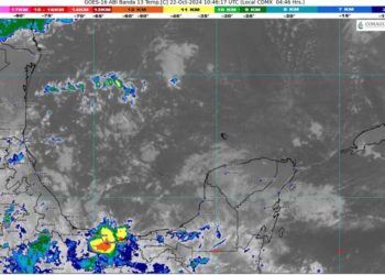 Prevén cielo nublado con chubascos en Quintana Roo