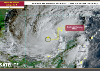 Huracán ‘Milton’ se intensifica a categoría 4 avanzado por el Golfo de México
