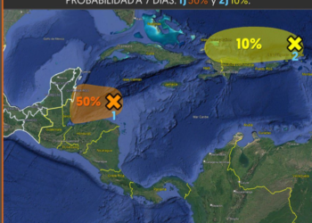 Autoridades vigilan la zona de baja presión en el occidente del Mar Caribe