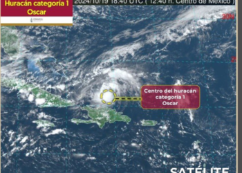 ‘Oscar’ ya es huracán categoría 1 al sureste de las Bahamas