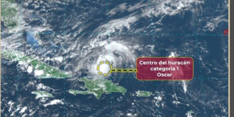 ‘Oscar’ ya es huracán categoría 1 al sureste de las Bahamas