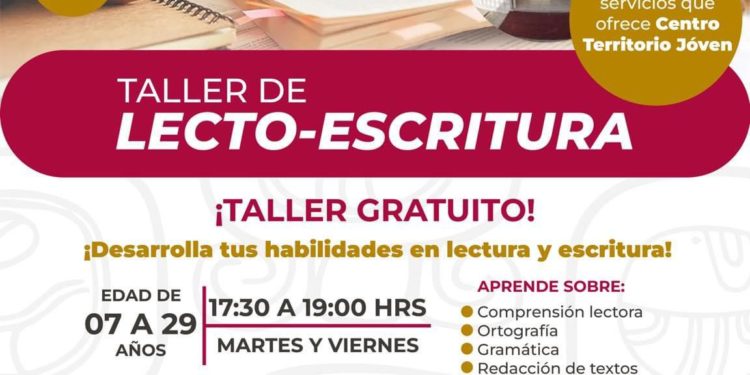 IQJ lanza taller gratuito de Lectoescritura, en el Centro Territorio Joven de Chetumal