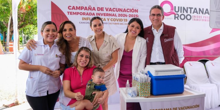 Inaugura Mara Lezama Campaña Nacional de Vacunación Temporada Invernal 2024-2025