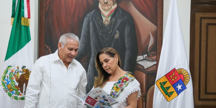 Mara Lezama recibe informe del Fiscal General, Raciel López Salazar, sobre avances en investigación y persecución de delitos para hacer justicia a las personas