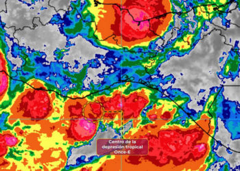 Se acerca la depresión tropical ‘Once-E‘ a las costas de Oaxaca y Chiapas