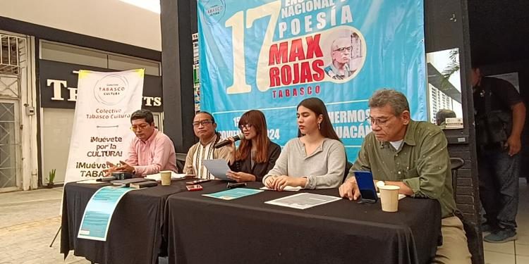 Tabasco será sede del Encuentro Nacional de Poesía «Max Rojas»