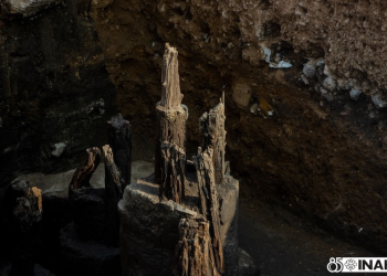 Descubren restos de un muelle y un canal prehispánico