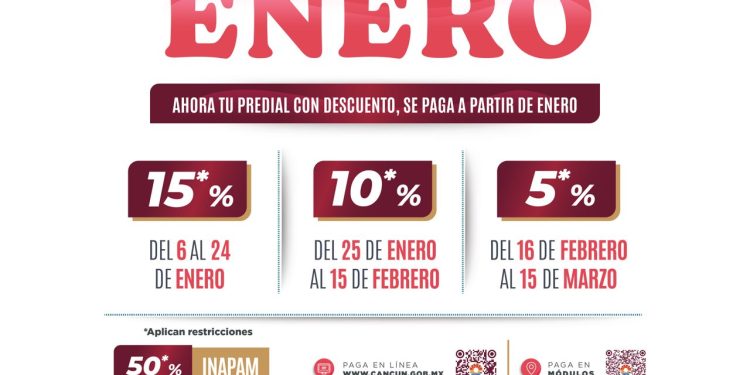 Alista gobierno de BJ descuentos para pago de predial 2025 apartir de Enero
