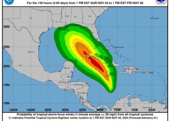 Se forma ciclón tropical 18 en el Mar Caribe