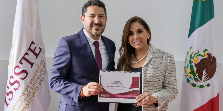 Revisa Mara Lezama con Martí Batres estrategias de salud del ISSSTE, en beneficio de las y los quintanarroenses