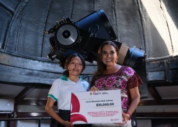 Destaca Mara Lezama que las mujeres están transformando realidades, al felicitar a la estudiante Lucía Berenice Noh Cohuó