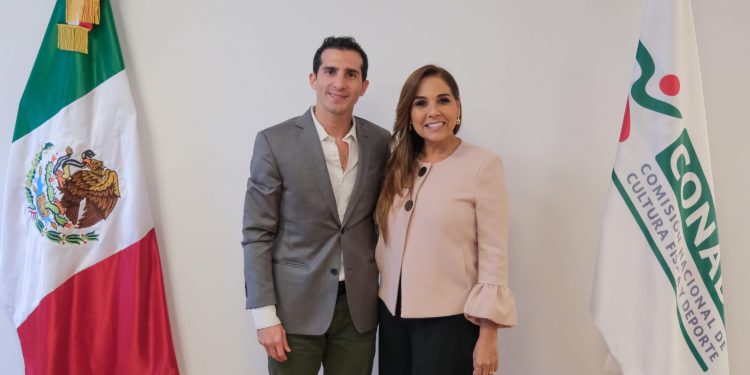 Acuerdan Mara Lezama y Rommel Pacheco fortalecer e impulsar el deporte en Quintana Roo