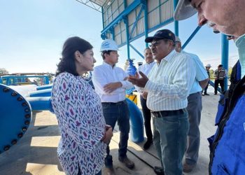 Supervisan autoridades avance de obra clave en planta de captación del río Carrizal