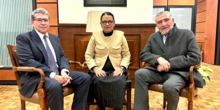 La secretaria de Gobernación, Rosa Icela Rodríguez Velázquez se reunió con Adán Augusto López Hernández y Ricardo Monreal Ávila para anunciar que no habrá periodo extraordinario de sesiones