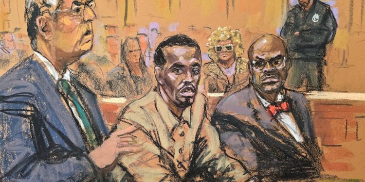 ‘Diddy’ Combs asiste a su audiencia por tráfico sexual